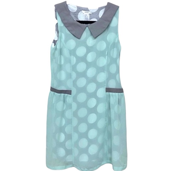 ESLEY Collection Women’s Peter Pan Collar Polka Dot Print Dress Size Small - Picture 3 of 7